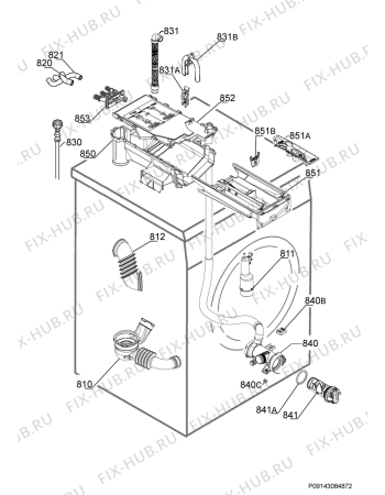 Взрыв-схема стиральной машины Electrolux EWF1294DSW2 - Схема узла Hydraulic System 272